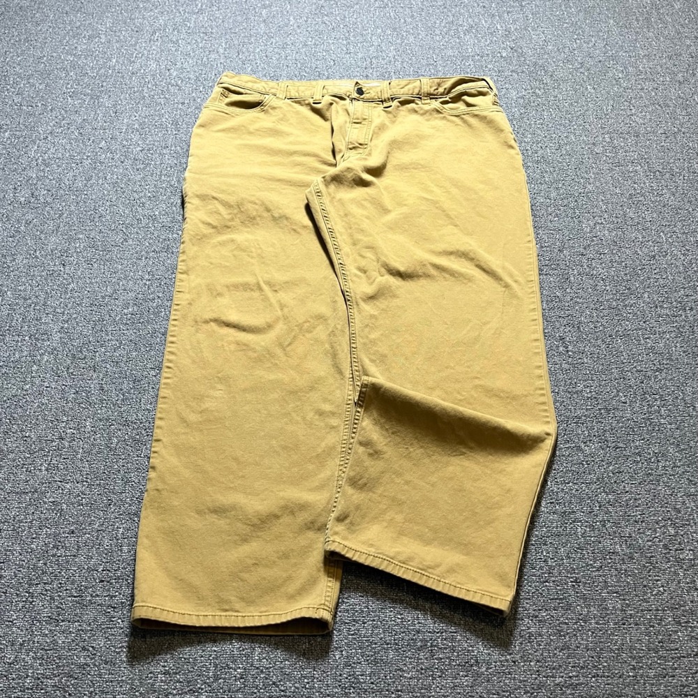 Carhartt Rugged Flex Relaxed Fit Canvas Work Pants 44x32 Tan Brown BN2517-M